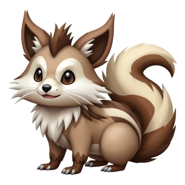 zigzagoon-linoone-furret-Fakémon-hybrid-creature (full body)  sticker