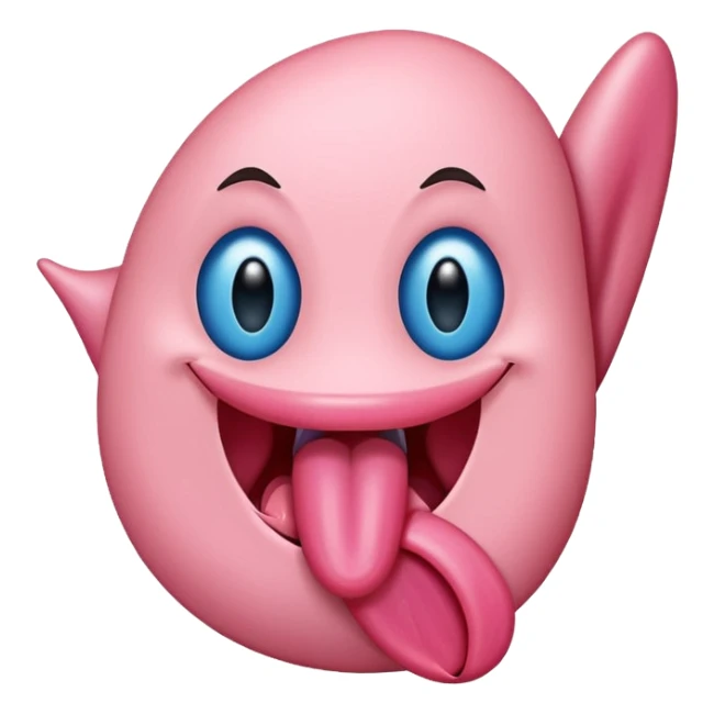 tongue out with a blue tick on it sticker