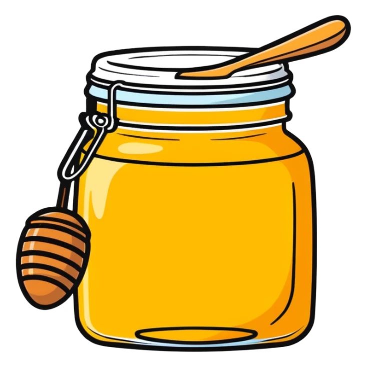 honey jar cartoonish sticker style sticker