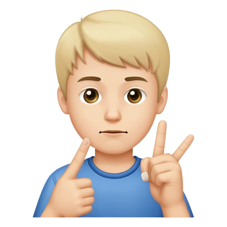 boy with middle finger sticker