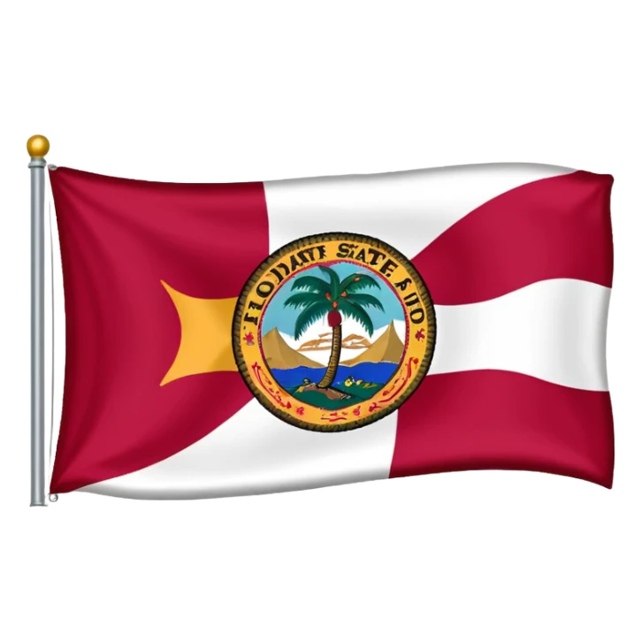 Creat an emoji of the state flag of Florida sticker