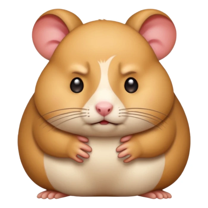I want a mad emojj that’s also sad saying I want a hamster sticker