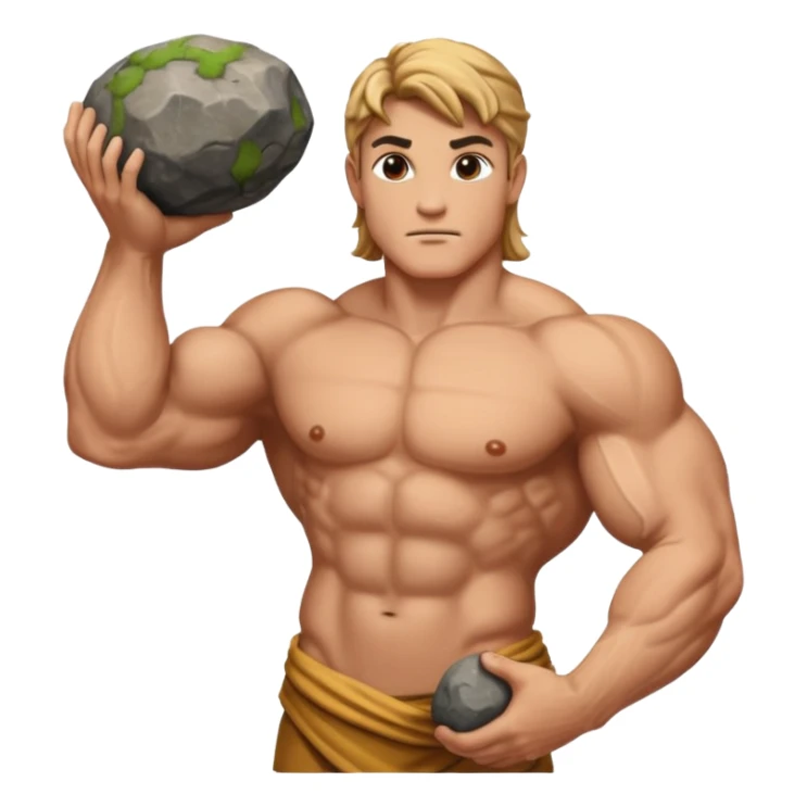 Atlas the greek god with a big rock  sticker