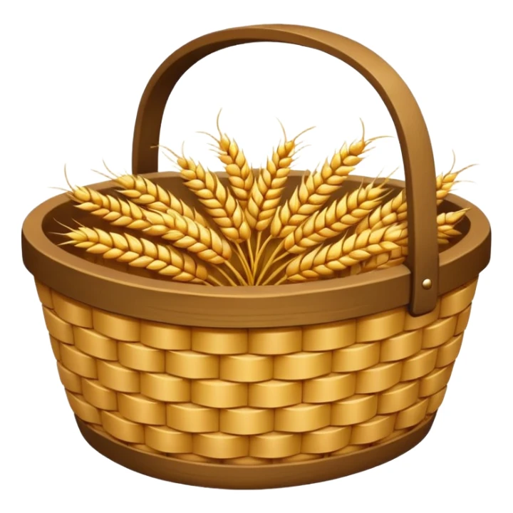 Wheat grain basket sticker