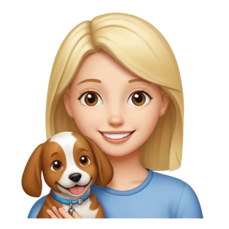 girl and her pet dog sticker