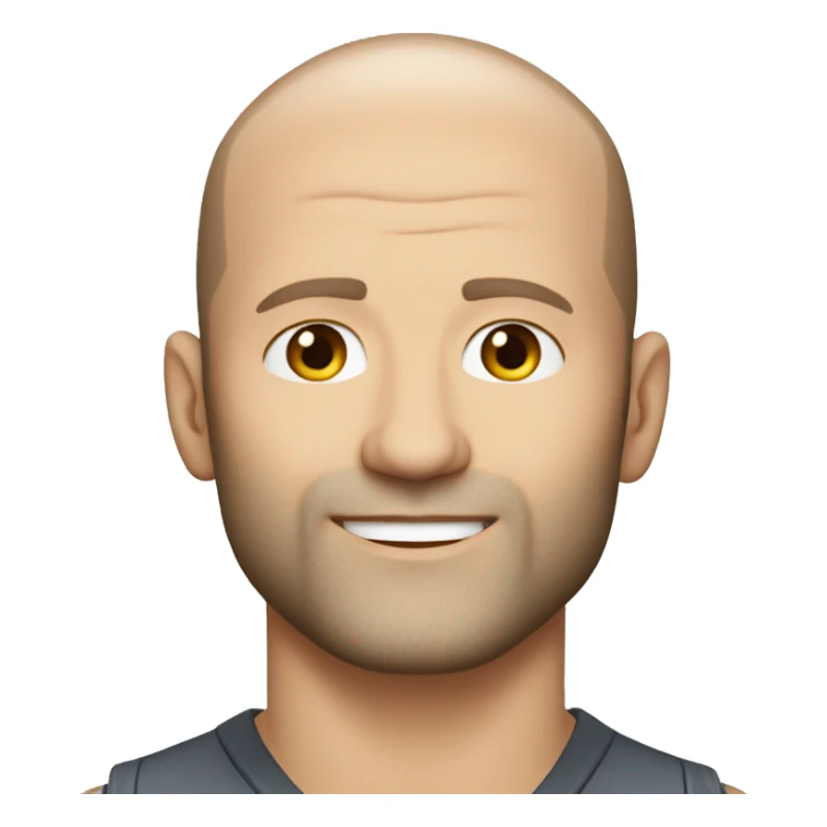 memoji of silver fox, jason statham, wearing v neck sticker