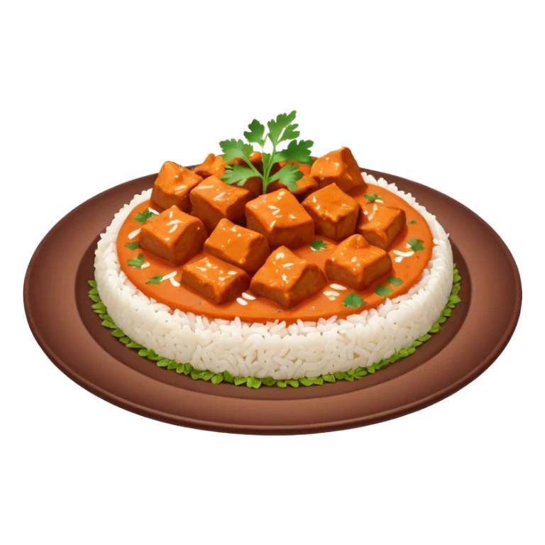 slack emoji indian butter chicken on rice sticker