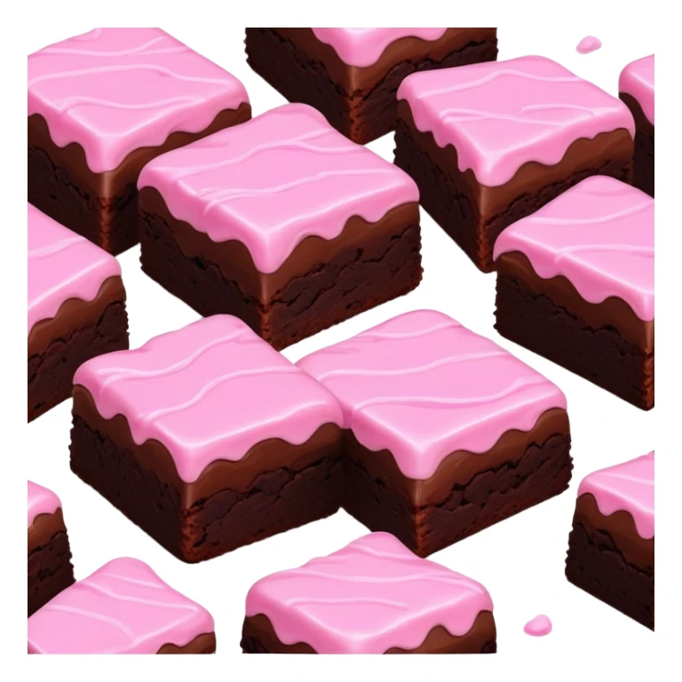 ultra realistic brownies with pink icing sticker