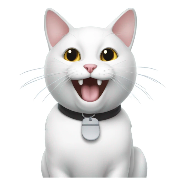 Black and white cat with a mouse in its mouth  sticker