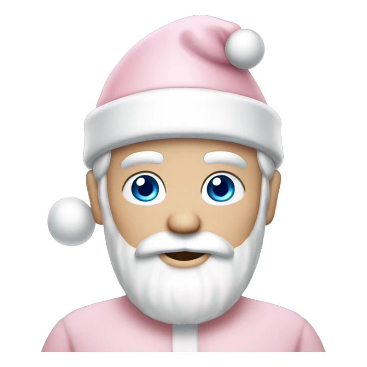 Light Pink Santa Claus with Caucasian skin and blue eyes sticker