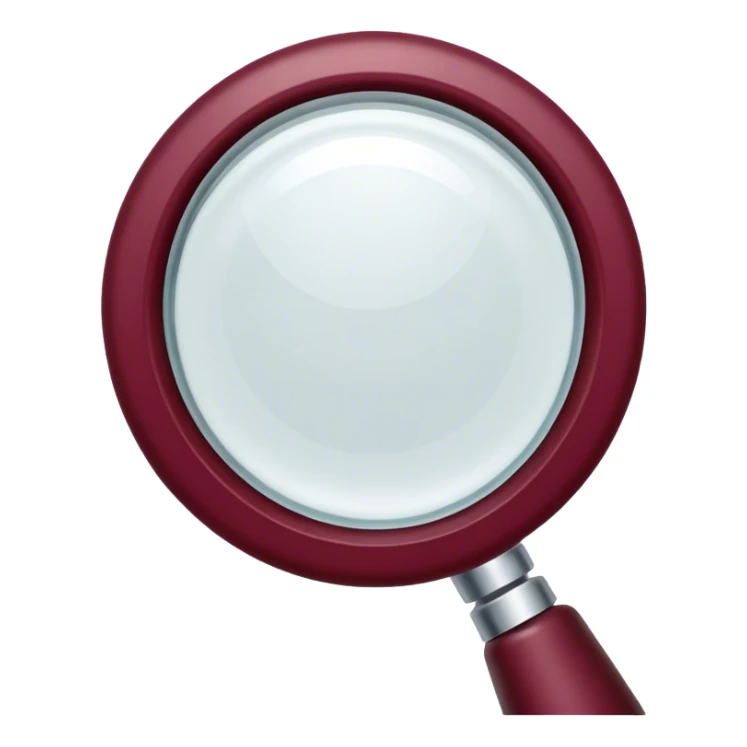 magnifying glass for stamp burgundy sticker