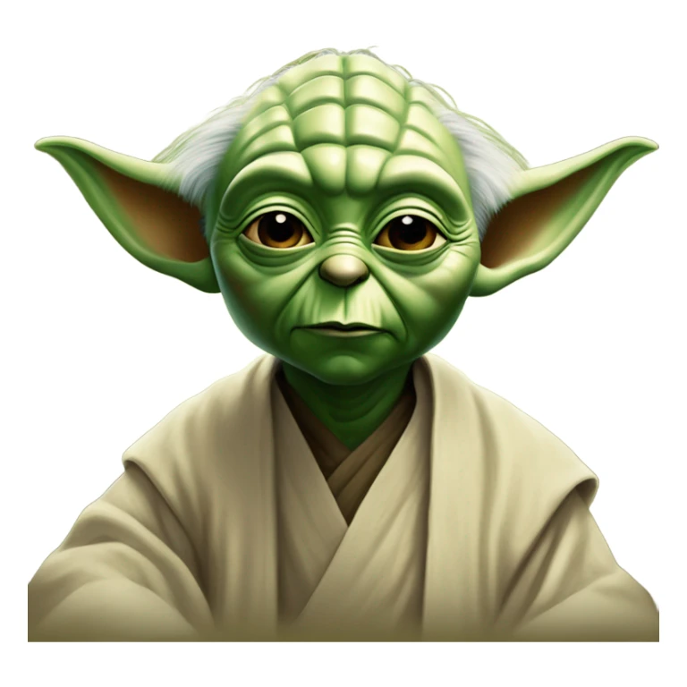 master yoda and behind there is a painting of master yoda sticker