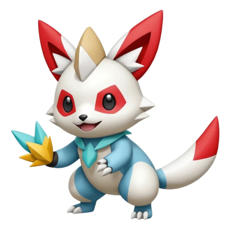 Victini-Pichu-Oshawott-Zangoose-Fakémon-hybrid-creature (full body)  sticker