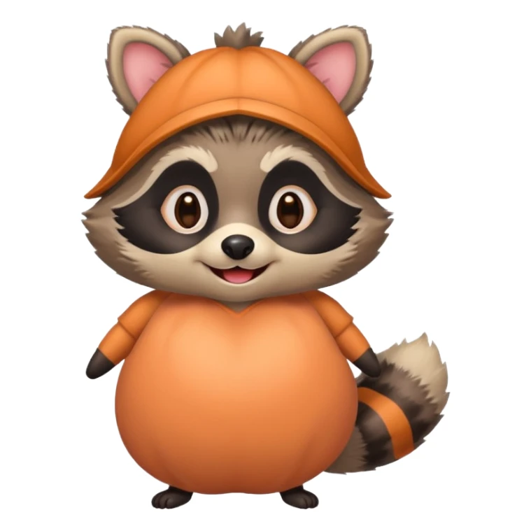 Raccoon in a peach costume 🦝🍑  sticker