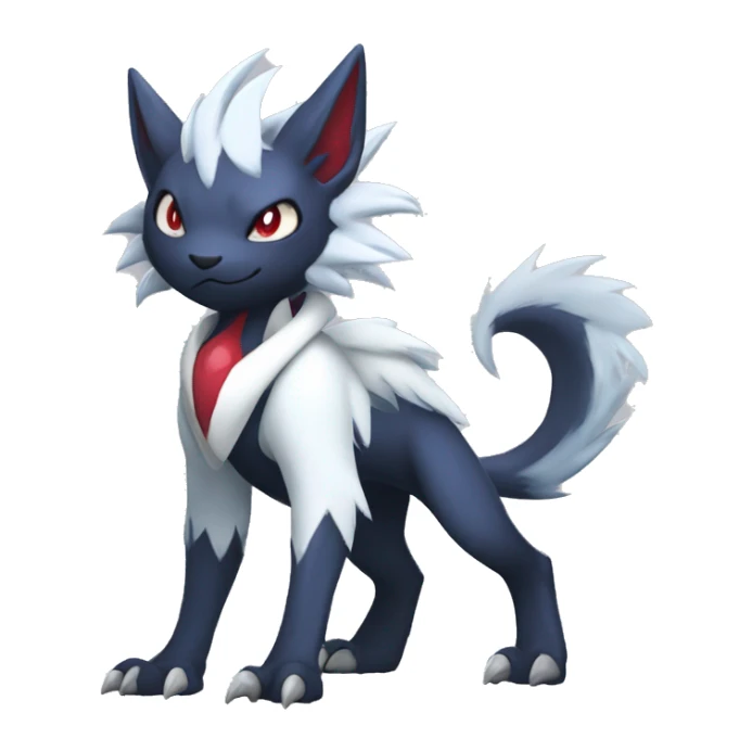 Cool Edgy Nargacuga-Absol-Zangoose-Sneasel-Quilava with a collar on, full body sticker