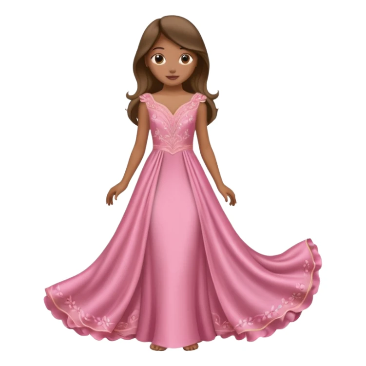 Gown in pink for kids sticker