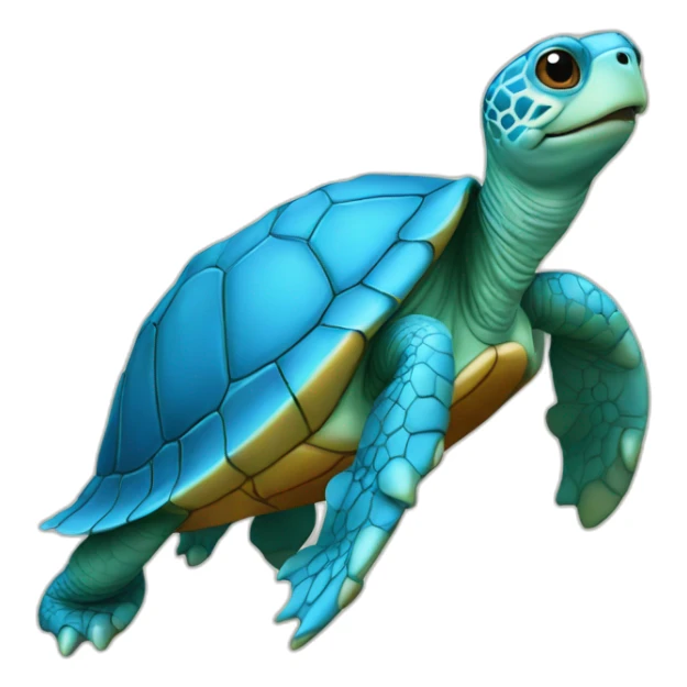 Tortue bleu sticker