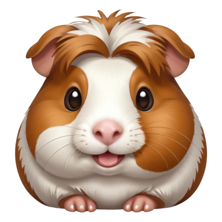 guinea pig emoji with a big cheerful grin, bright eyes sticker