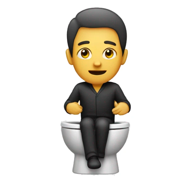 man in toilet sticker