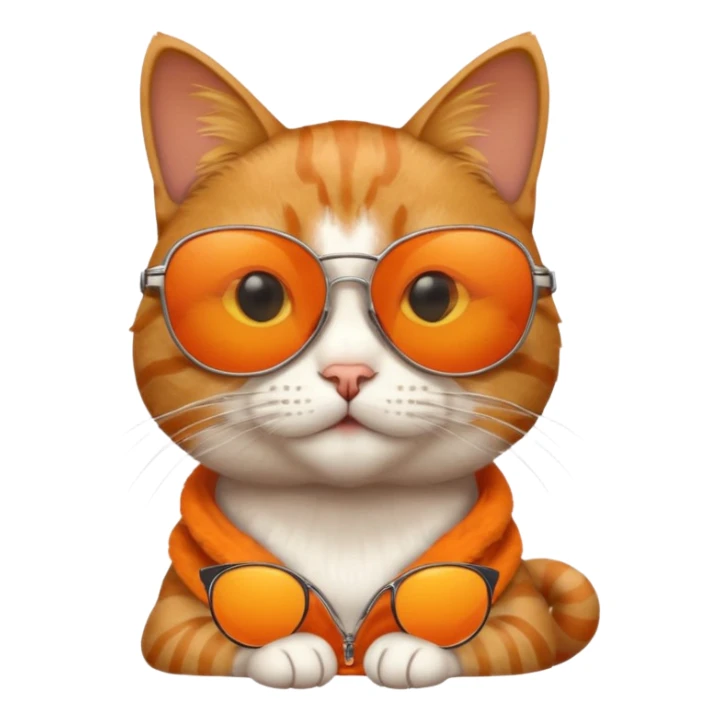 Cat wearing sunglasses sticker