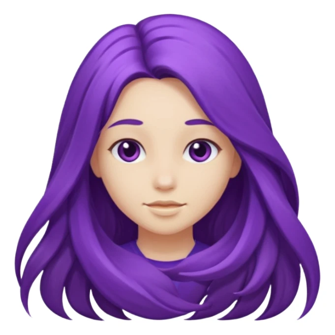 Purple girl sticker