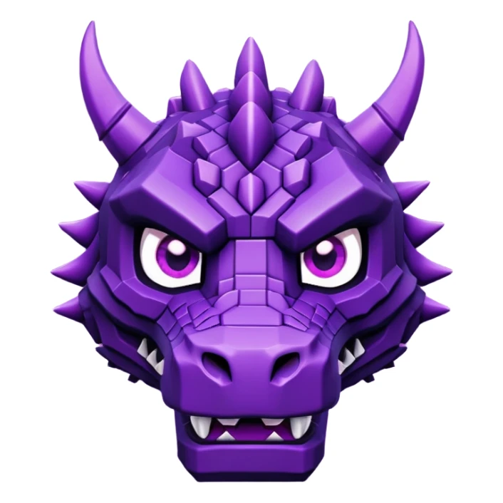 Minecraft black dragon head with purple eyes sticker