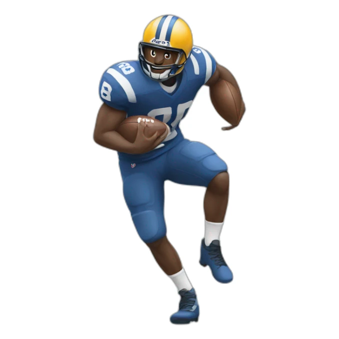 A man plays once a football sticker