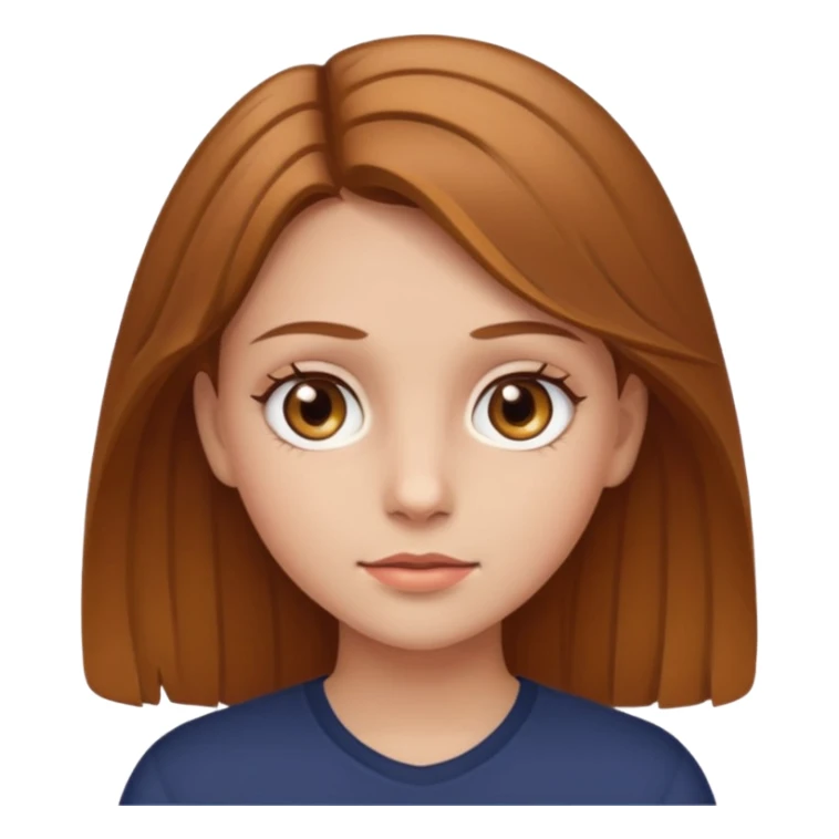 girl with light brown hair and hazel eyes sticker