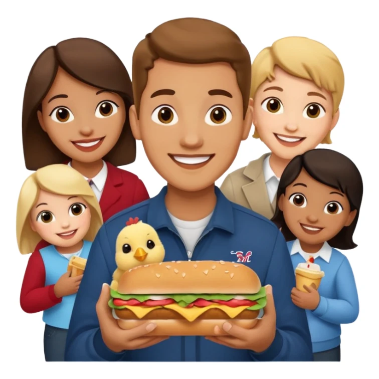 five guys and chick fil a fast food sticker