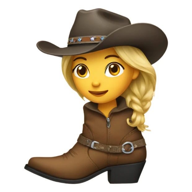 Pretty girl wearing cowboy boots sticker