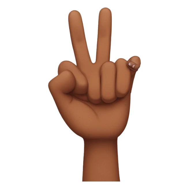 🤚🏽emoji with the 4 finger in half  sticker