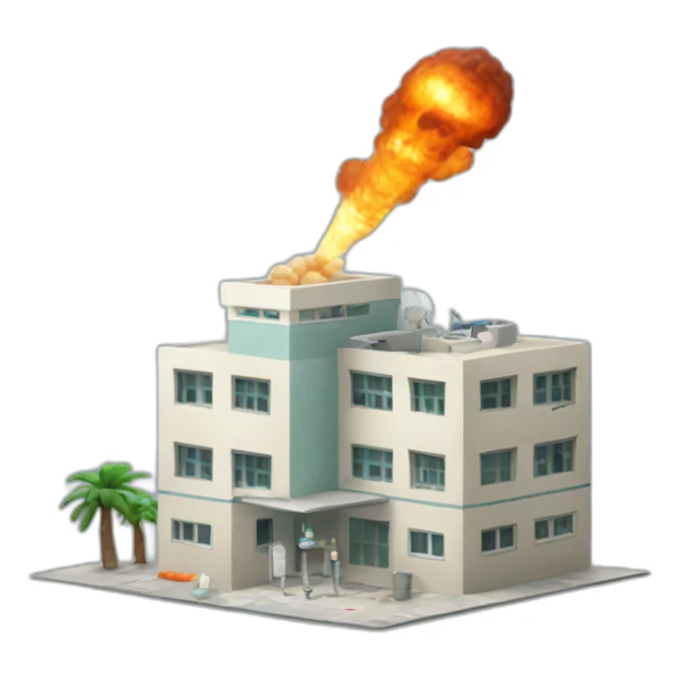 Palestinian hospital airstrike sticker