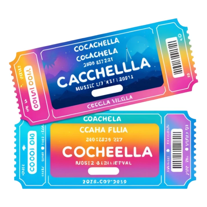 coachella music festival ticket sticker
