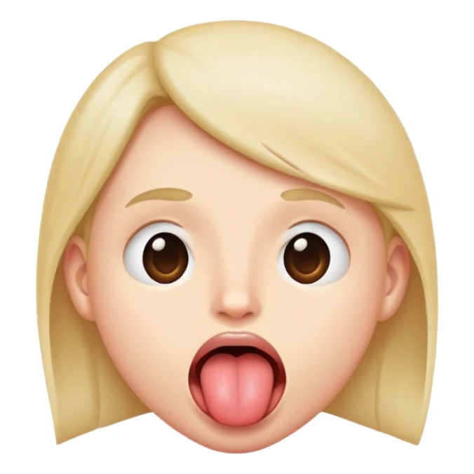 Emoji qui plis sa langue en 2 sticker