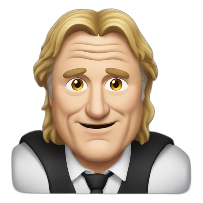 Gérard Depardieu qui bois du vin rouge sticker