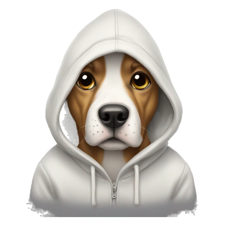 Dog in a hoodie sticker