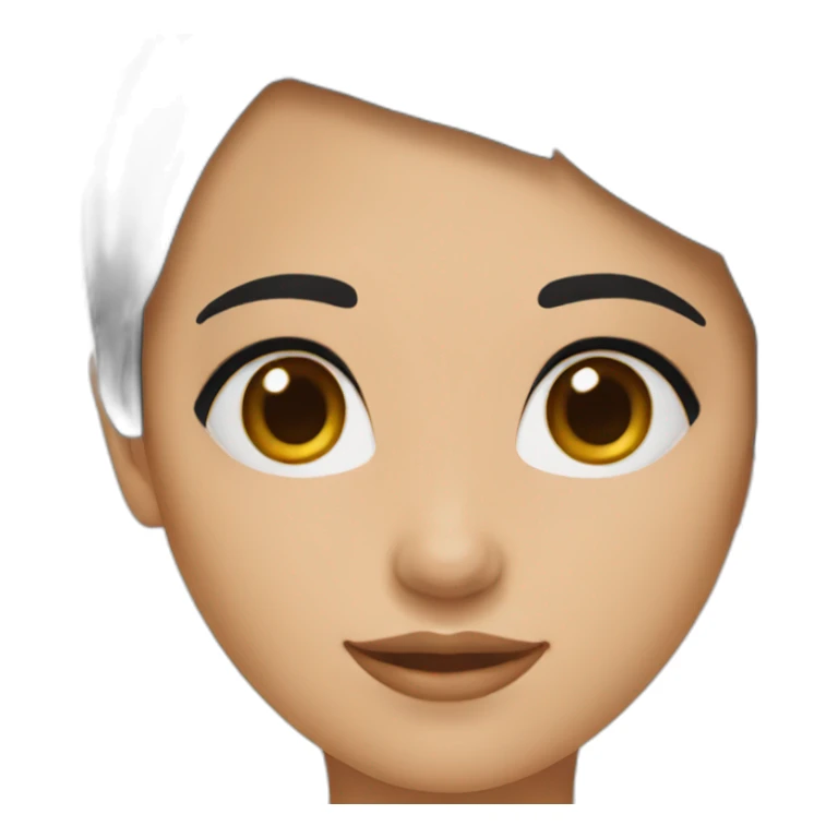 A girl with a short black hair and brown eyes  sticker