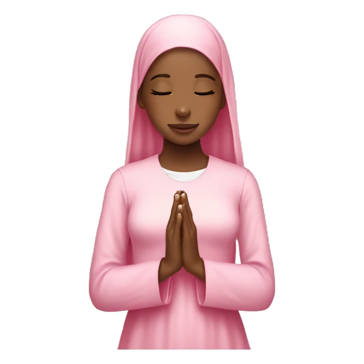Praying girl pink girly bible sticker