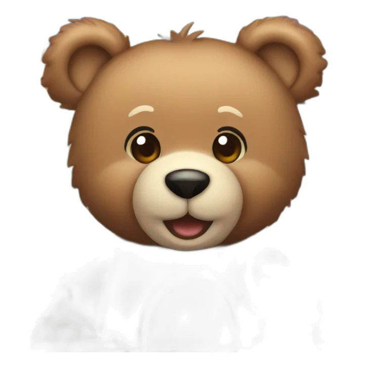 Teddy bear wishing happy birthday sticker