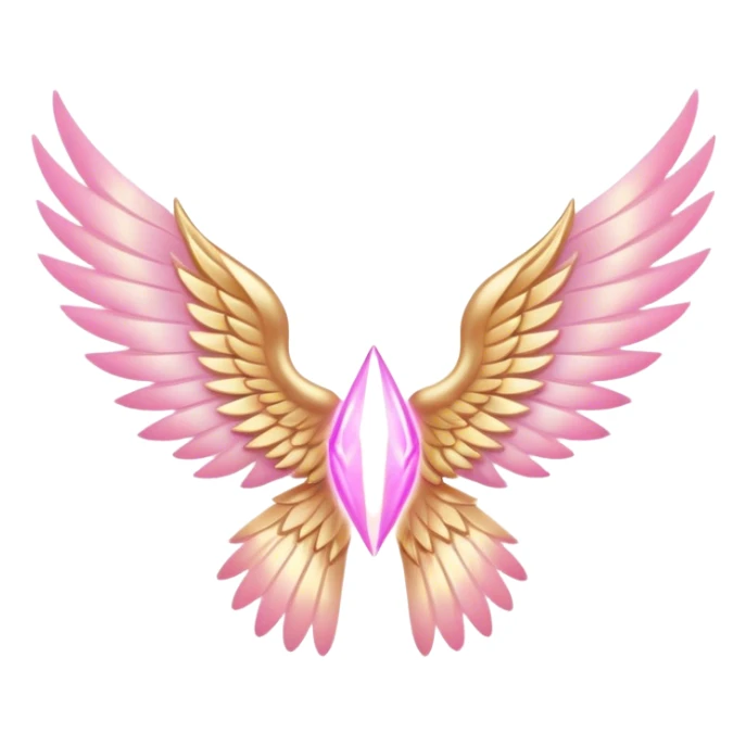 Pink gold wing spirituality sticker