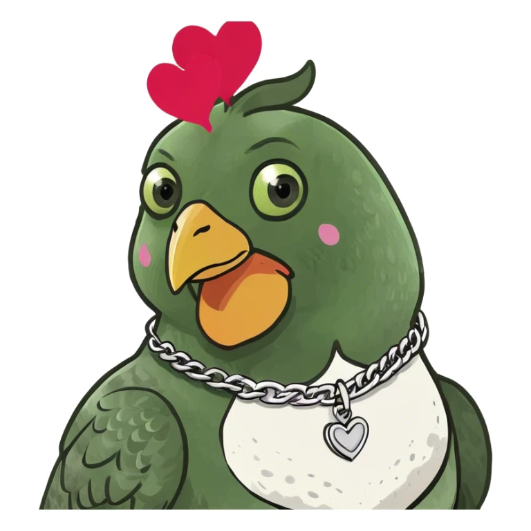 a speckled sussex chicken in love sticker