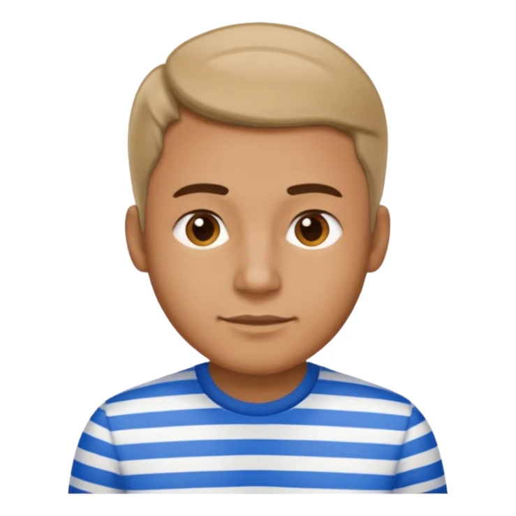 male in stripped shirt sticker