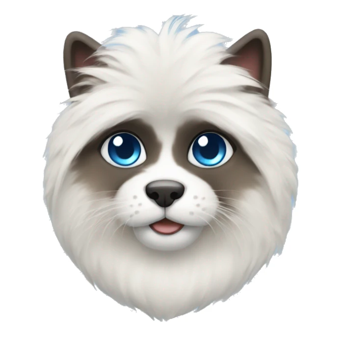 himalayan with white fur and blue eyes sticker