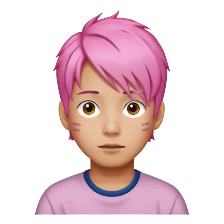 Korean boy with pink hair sticker