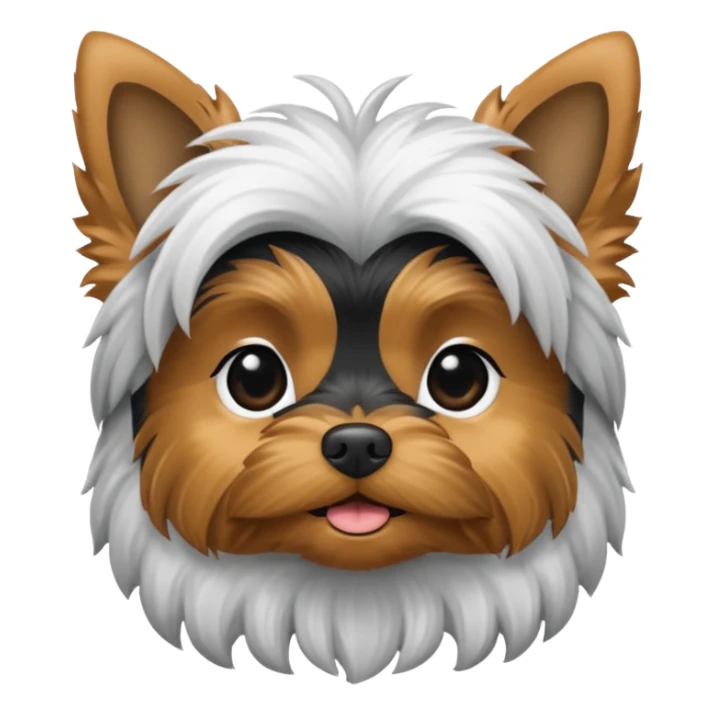 Black and white Yorkie sticker