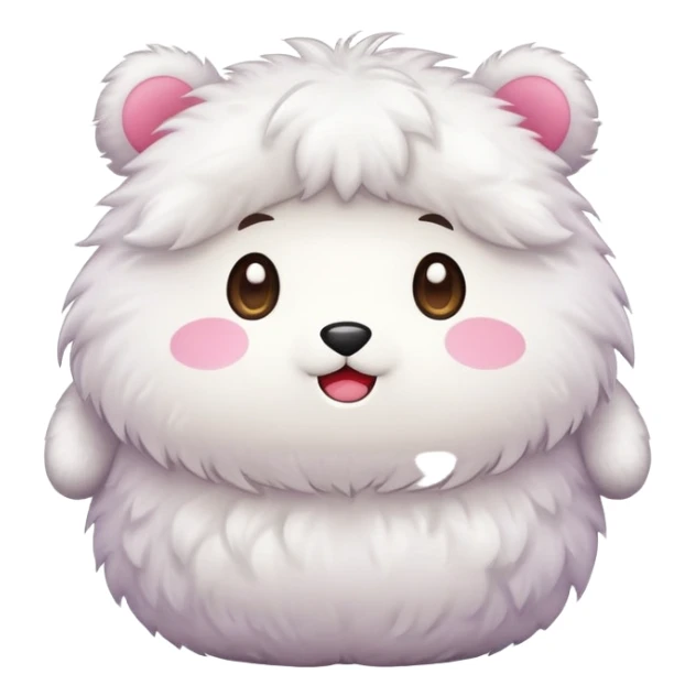 simple cute yurui mascot character with round body sticker