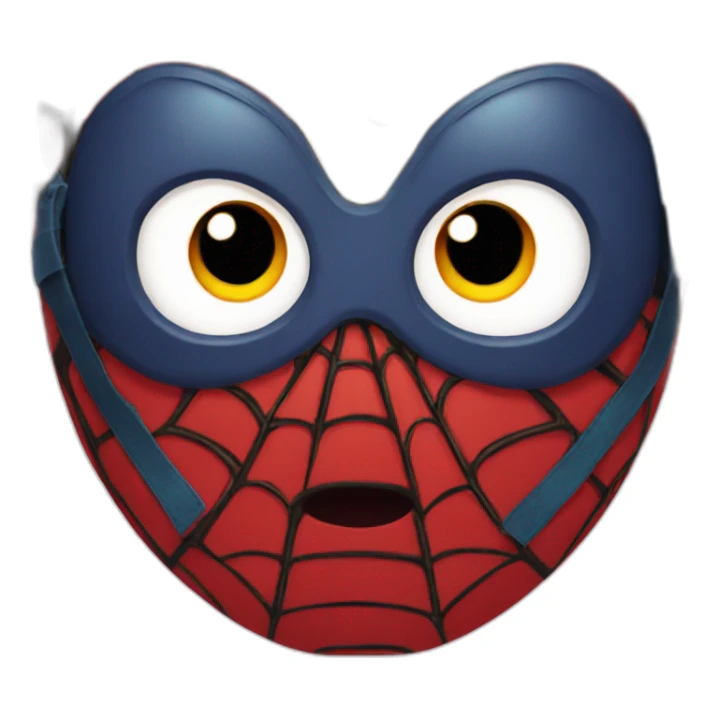 baby spiderman mask no eyes sticker