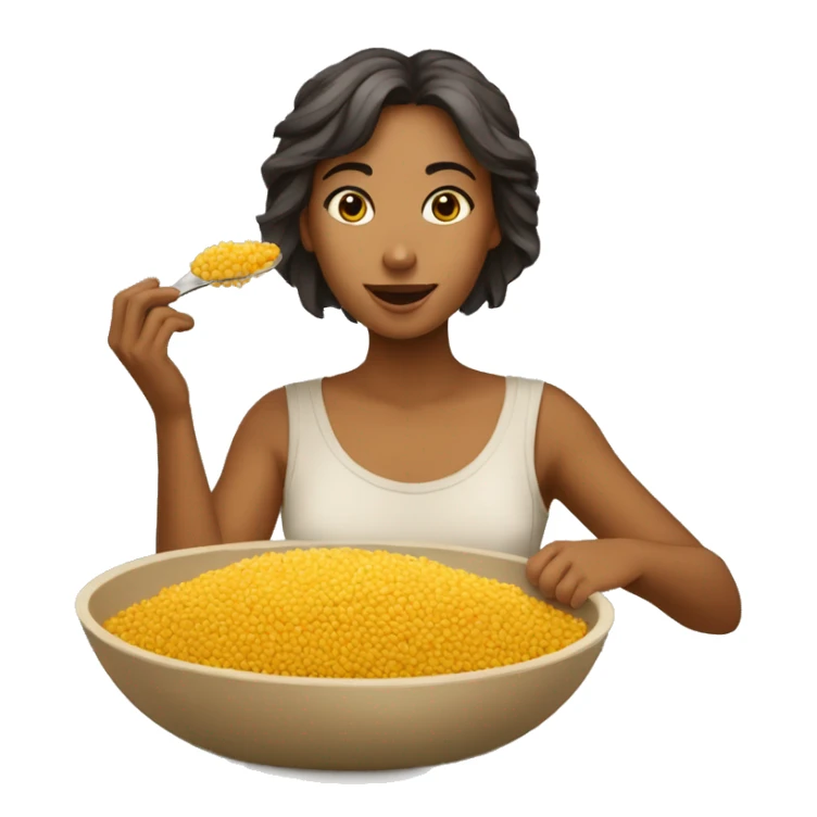 Une fille qui mange du couscous  sticker