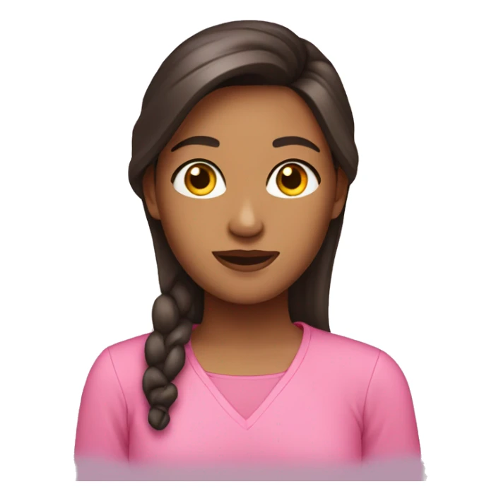 Brunette in pink shirt sticker