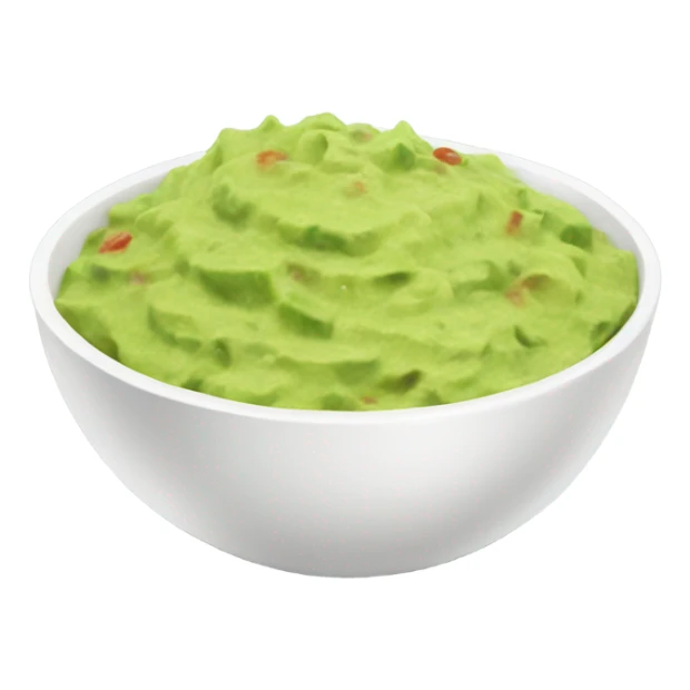 White bowl of guacamole  sticker